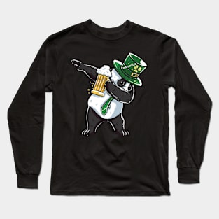 Funny St Patricks day Panda shirt - perfect outfit Long Sleeve T-Shirt